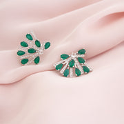Earrings Natural Green Agate Gemstone jewelry sterling silver women