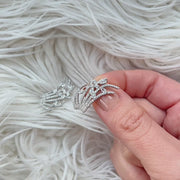 Serenity Sparklers Climber Earrings - White Topaz Gemstones
